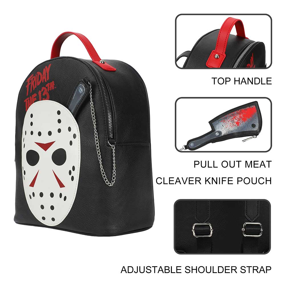 Friday The 13th Jason Mask Mini Backpack & Knife Coin Purse - Ricky's Garage