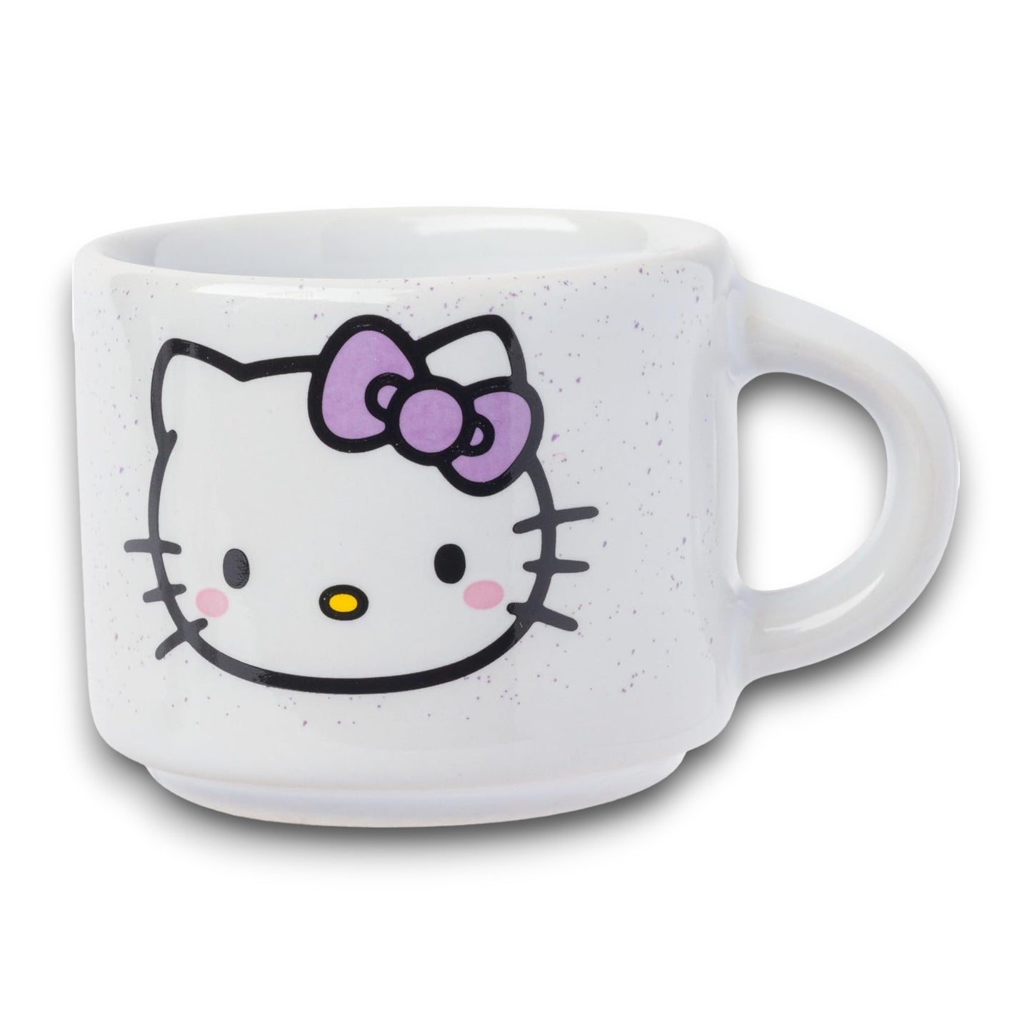 Hello Kitty Espresso Mug Set: 4pc Stackable Ceramic Mugs with Rack - Official Sanrio Merchandise - Ricky's Garage