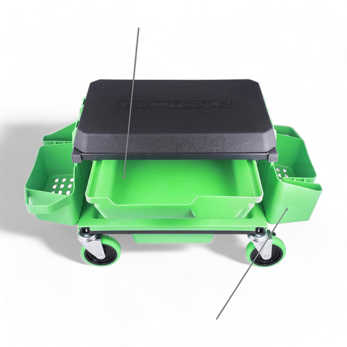 Ultimate OEMTOOLS 24987 Green Creeper Stool: Your Go-To Mechanic’s Sidekick with Wheels & Storage - Ricky's Garage