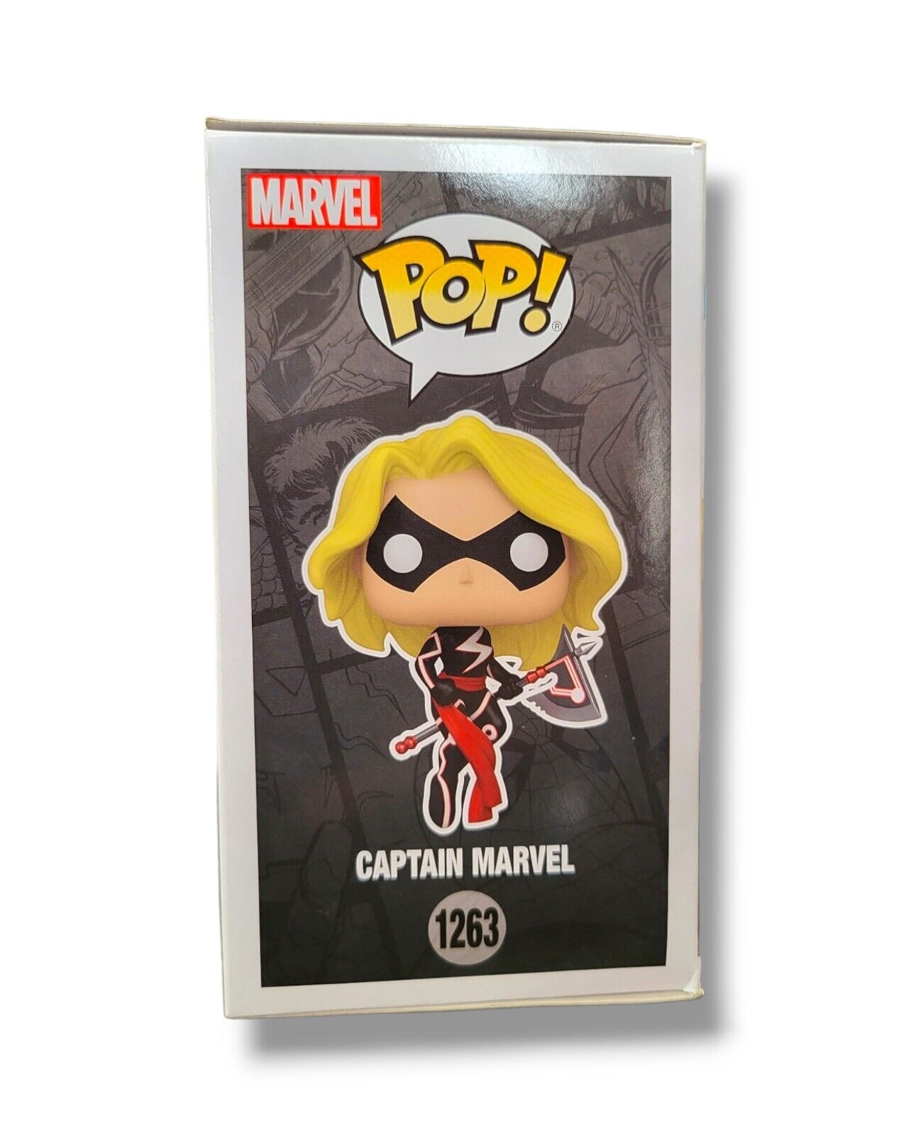 New Funko POP! Marvel #1263 "Captain Marvel" Vinyl Bobble-Head - 2023 Summer LE - Ricky's Garage