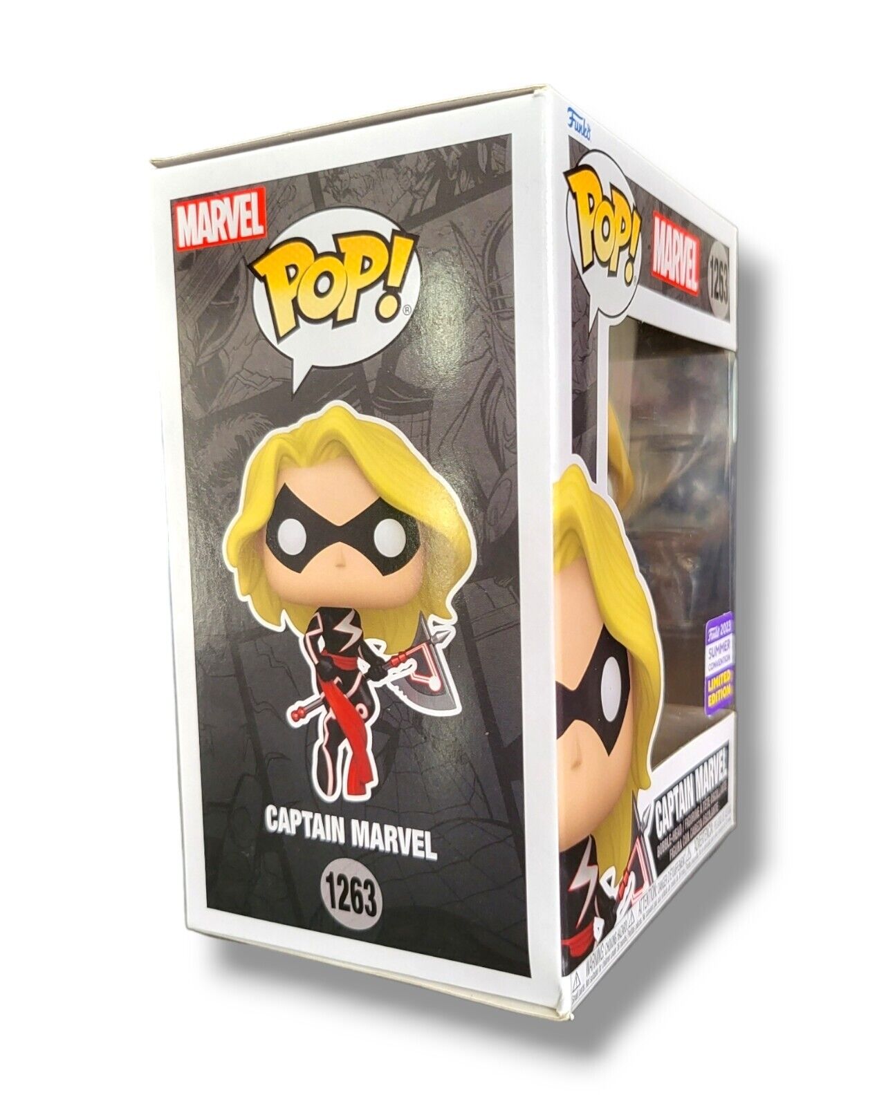 New Funko POP! Marvel #1263 "Captain Marvel" Vinyl Bobble-Head - 2023 Summer LE - Ricky's Garage