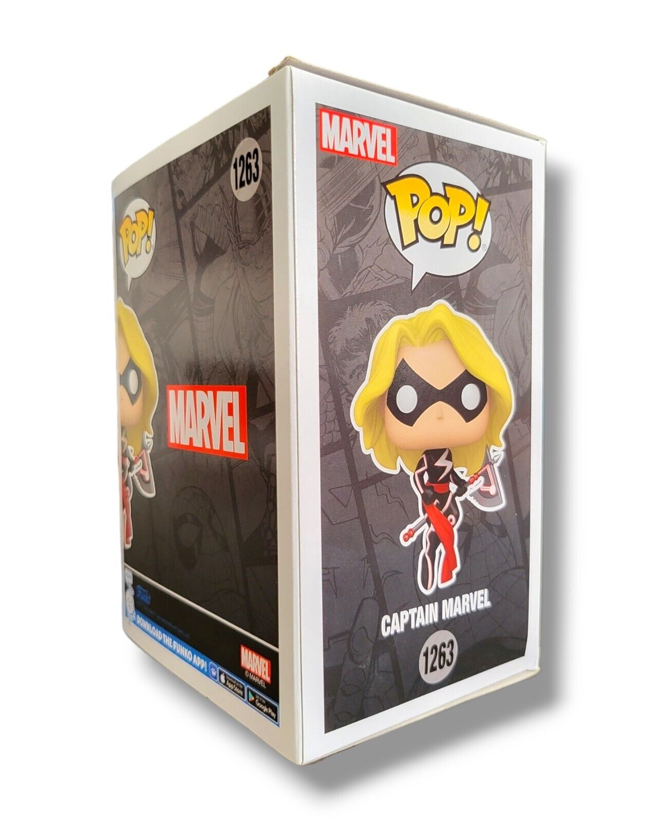 New Funko POP! Marvel #1263 "Captain Marvel" Vinyl Bobble-Head - 2023 Summer LE - Ricky's Garage