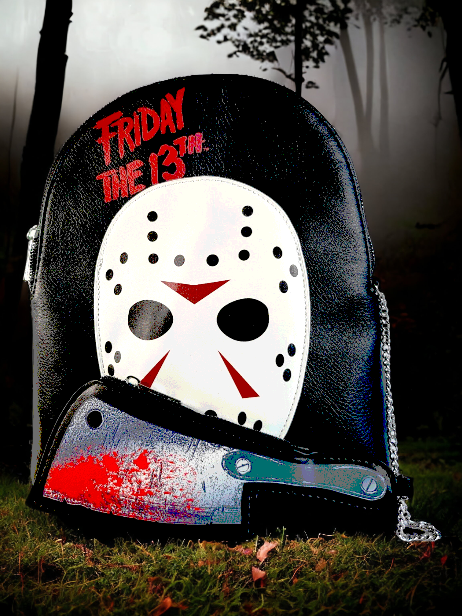 Friday The 13th Jason Mask Mini Backpack & Knife Coin Purse - Ricky's Garage
