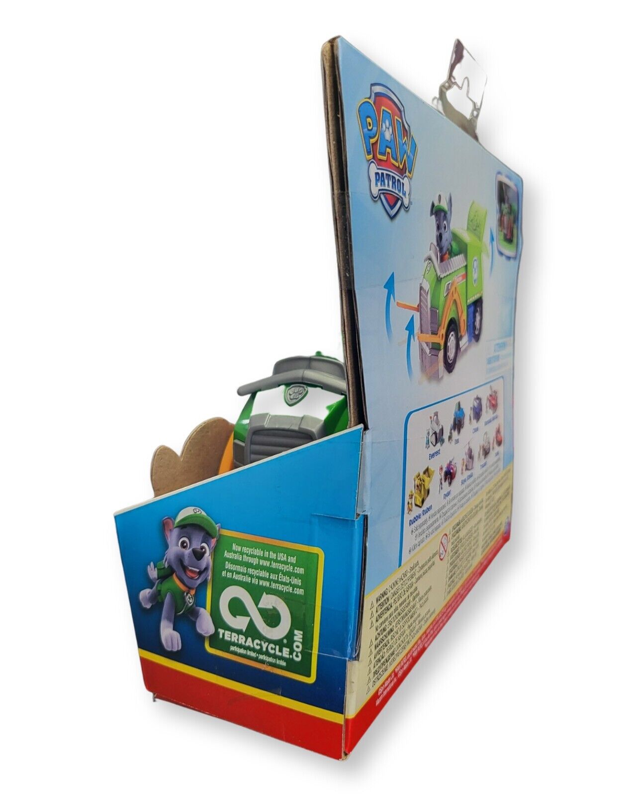 PAW Patrol, Rocky’s Recycle Truck Vehicle with Collectible Figure - Ricky's Garage