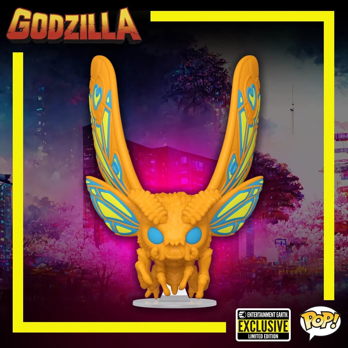 Funko Pop Movies Godzilla v Kong Mothra Blacklight EE Exclusive - Ricky's Garage