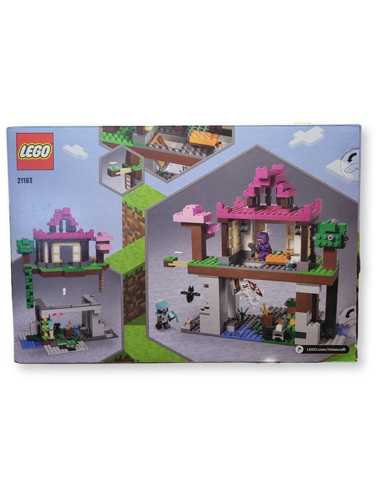 LEGO Minecraft The Training Grounds House Building Set, 21183 Cave Toy, Gifts for Kids, Boys and Girls with Skeleton, Ninja, Rogue and Bat Figures - Ricky's Garage