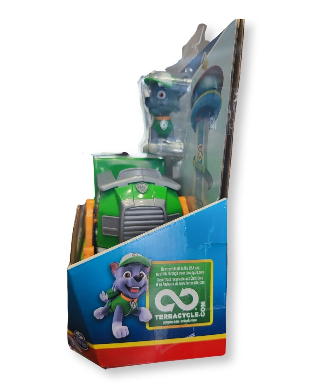 PAW Patrol, Rocky’s Recycle Truck Vehicle with Collectible Figure - Ricky's Garage