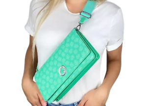 Animal Crossing New Horizons Carrier Bag For Nintendo Switch Teal Leaves - New - Ricky's Garage