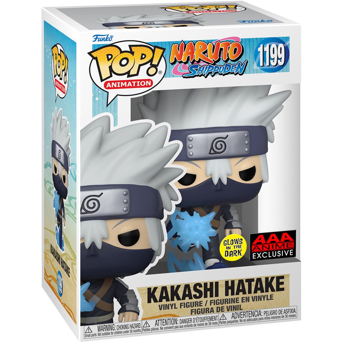 Naruto: Shippuden Young Kakashi Hatake with Chidori Glow-in-the-Dark Pop! Vinyl Figure - AAA Anime Exclusive - Ricky's Garage