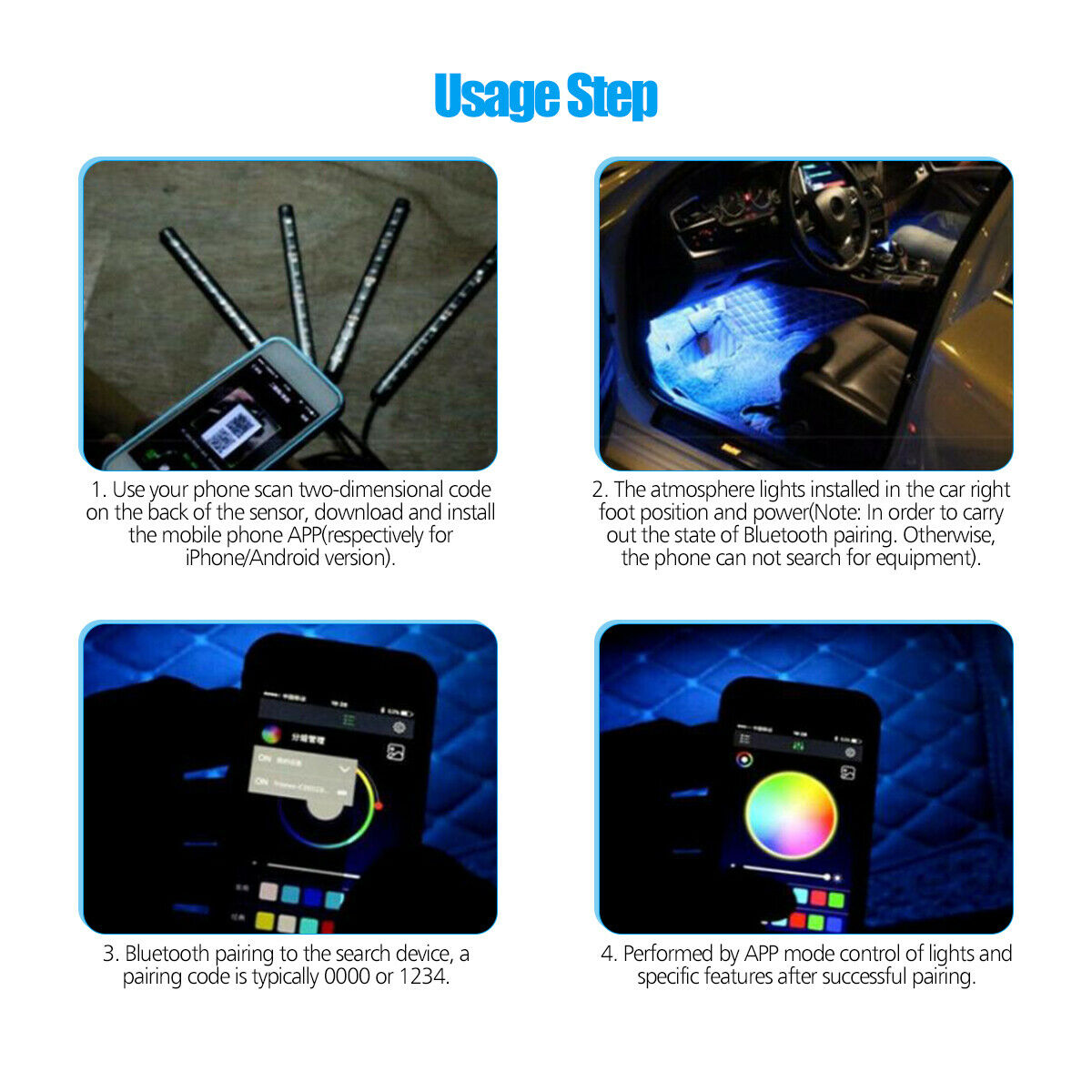 LED RGB Interior Strip Light - Ricky's Garage