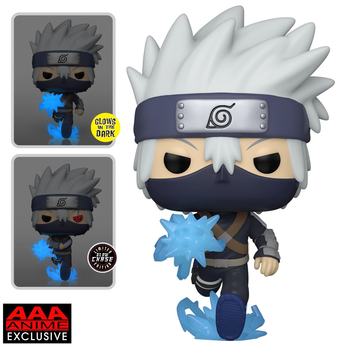 Naruto: Shippuden Young Kakashi Hatake with Chidori Glow-in-the-Dark Pop! Vinyl Figure - AAA Anime Exclusive - Ricky's Garage