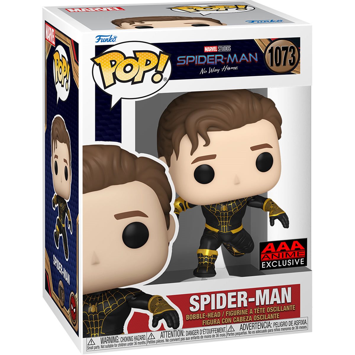Spider-Man: No Way Home Unmasked Spider-Man Black Suit Pop! Vinyl Figure - AAA Anime Exclusive - Ricky's Garage