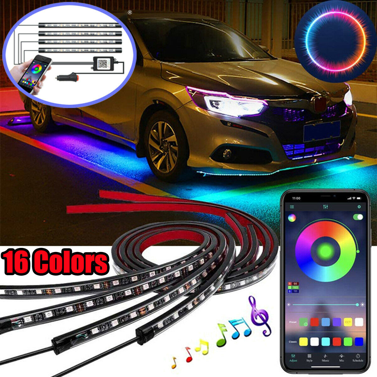 LED RGB Interior Strip Light - Ricky's Garage