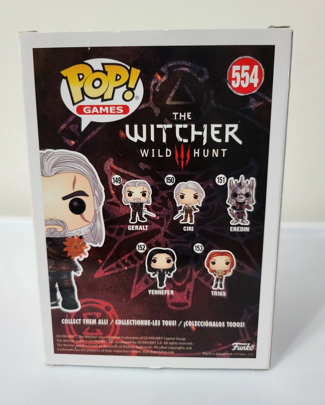 Geralt The Witcher funko pop #554 exclusive glow in the dark Original - Ricky's Garage