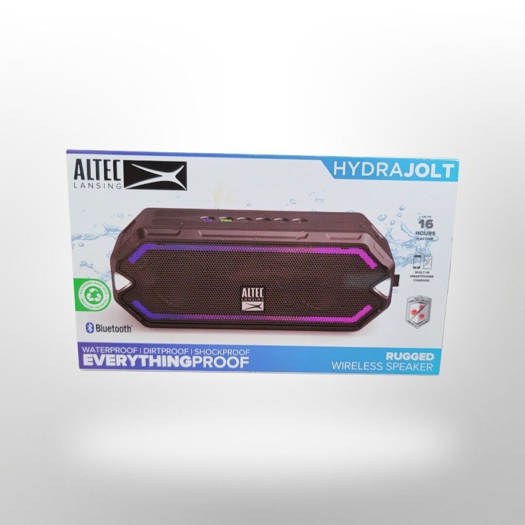 Altec Lansing HydraJolt Portable Bluetooth Speaker, Black - Brand New - Ricky's Garage
