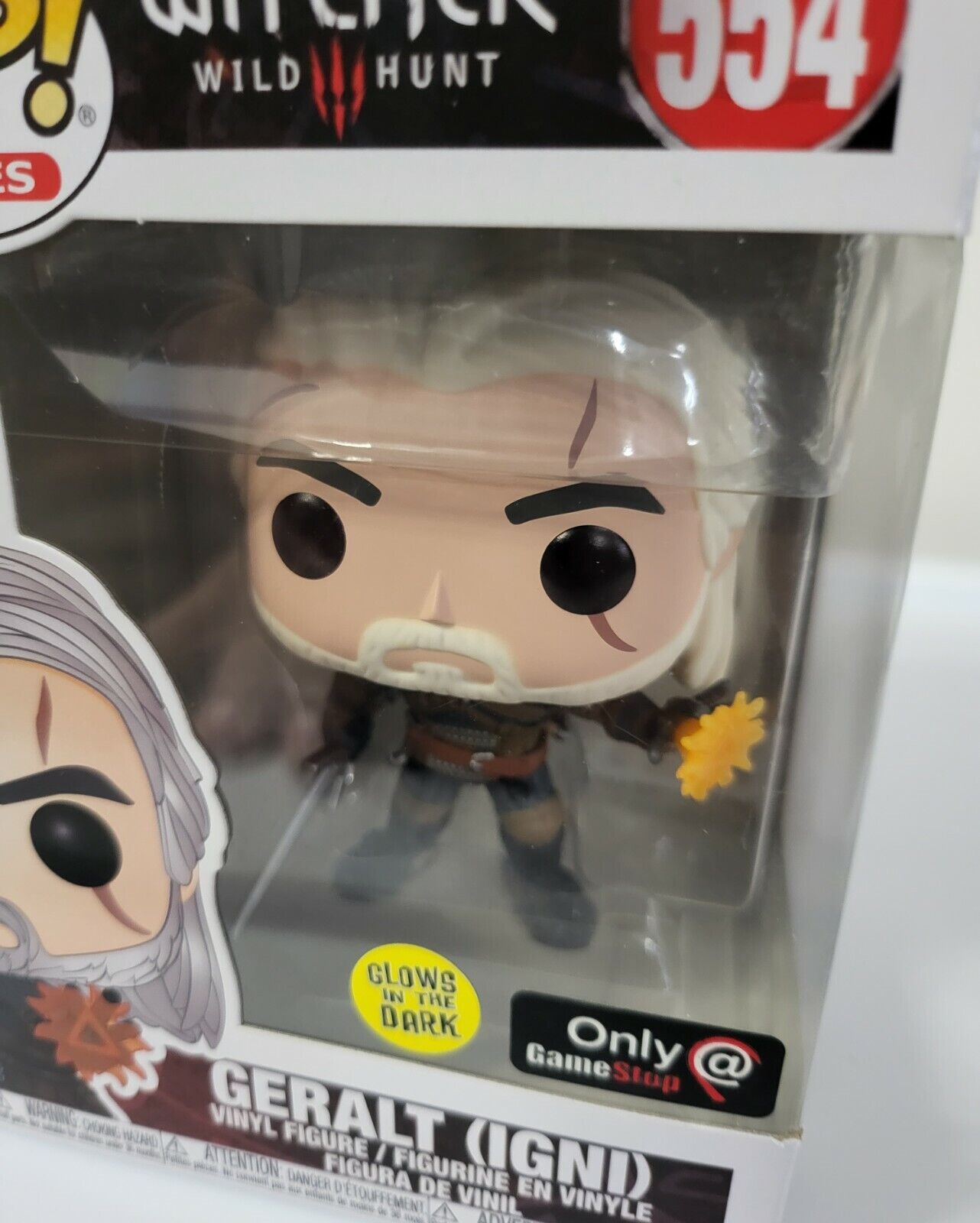 Geralt The Witcher funko pop #554 exclusive glow in the dark Original - Ricky's Garage