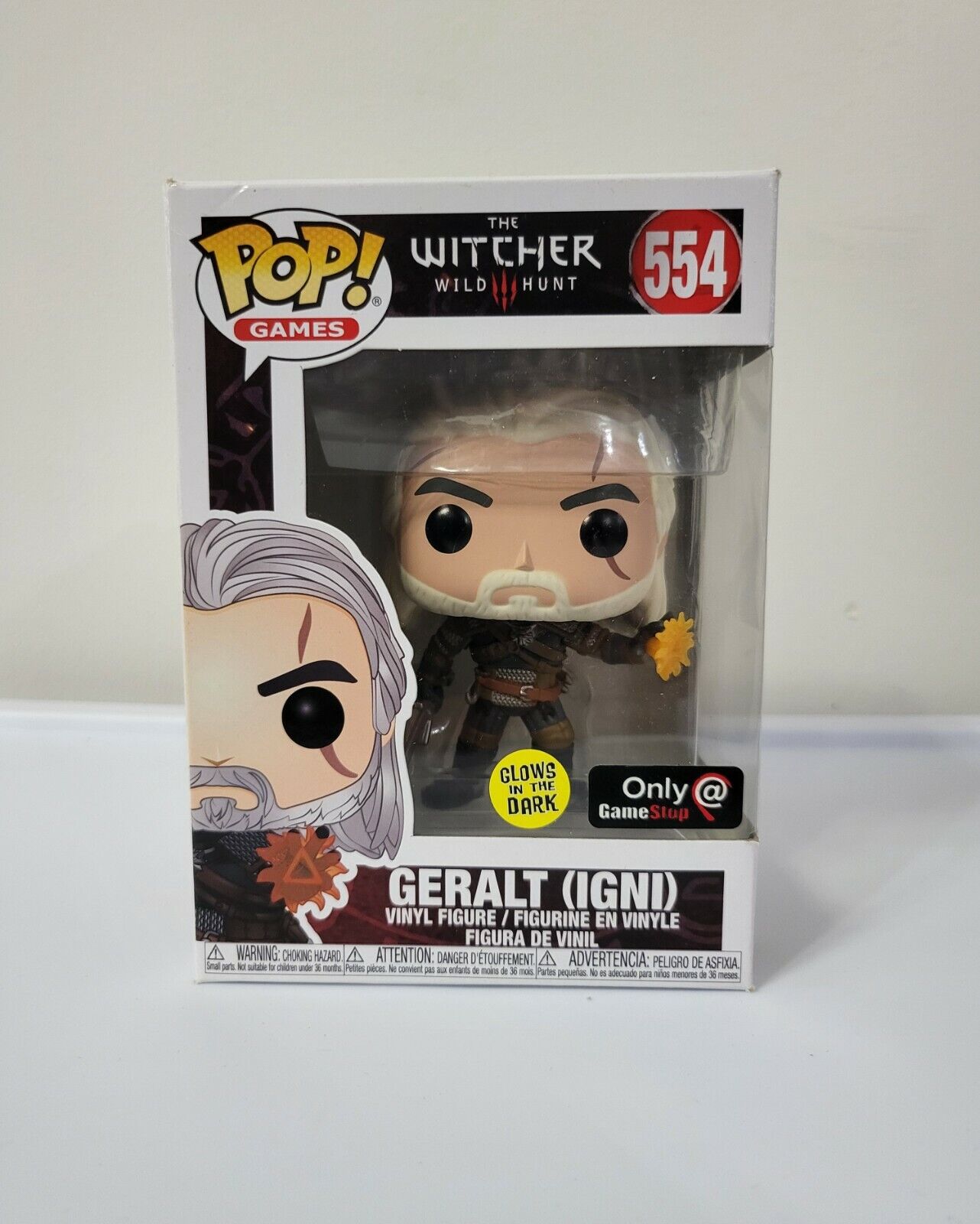 Geralt The Witcher funko pop #554 exclusive glow in the dark Original - Ricky's Garage