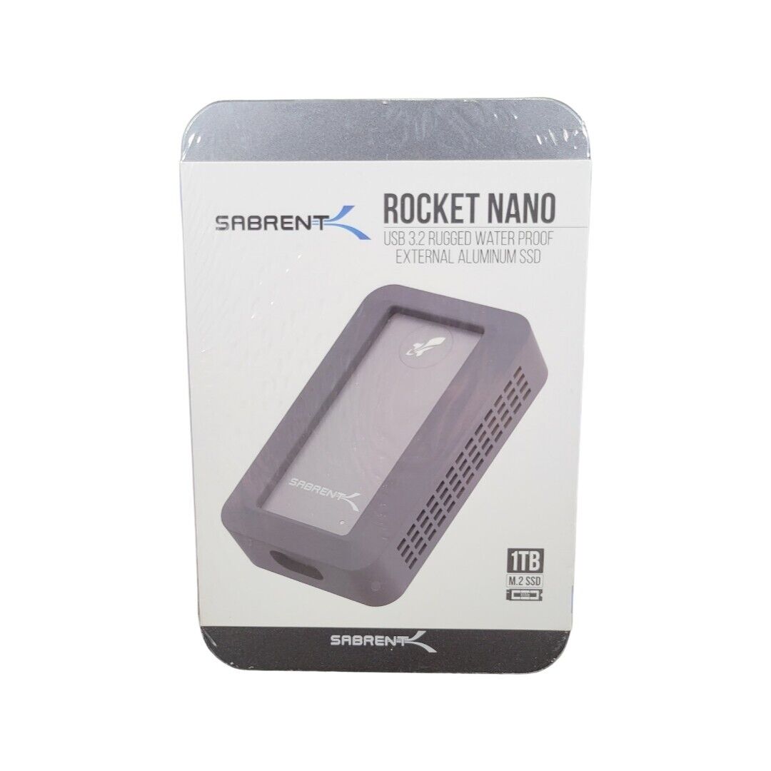 Sabrent - Rocket Nano Rugged 1TB External USB-C Portable SSD with IP67 Water Resistance - Gray - Ricky's Garage