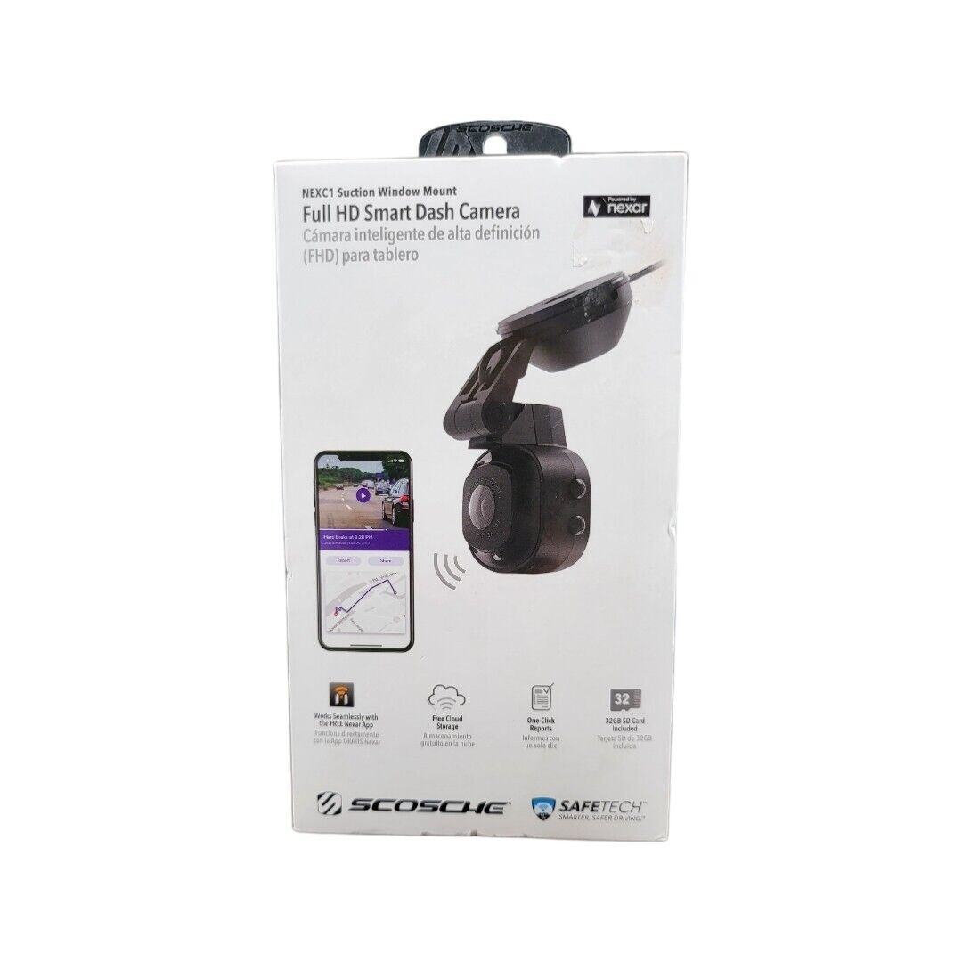 Scosche NEXC1 Full HD Smart Window Dash Camera W/ 32GB Micro SD NEW - Ricky's Garage