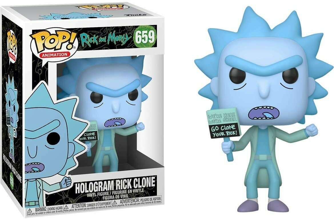 Funko Pop! - Animation - Hologram Rick Clone - Rick and Morty - #659 Original - Opened - Ricky's Garage