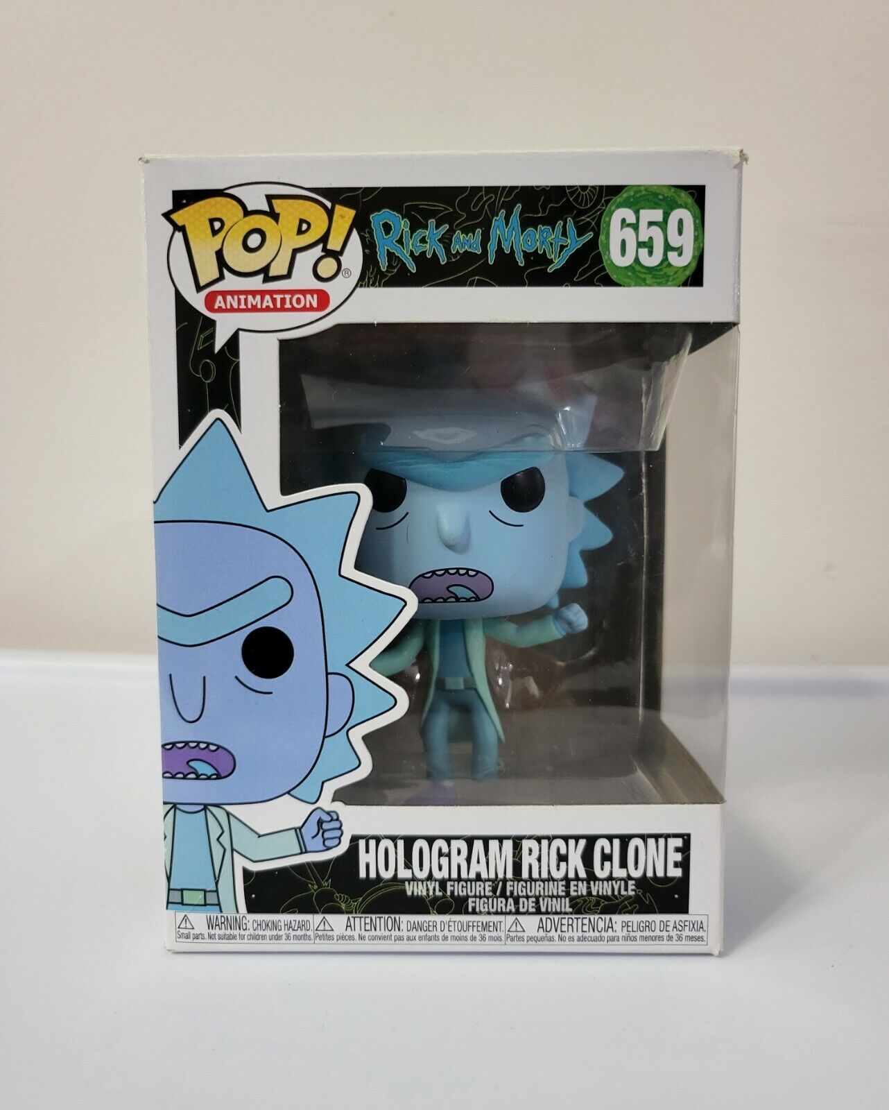 Funko Pop! - Animation - Hologram Rick Clone - Rick and Morty - #659 Original - Opened - Ricky's Garage