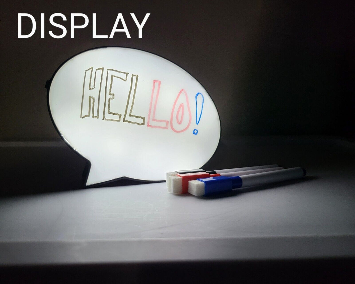 Mini Bubble Light Box Message Board with Markers - Ricky's Garage