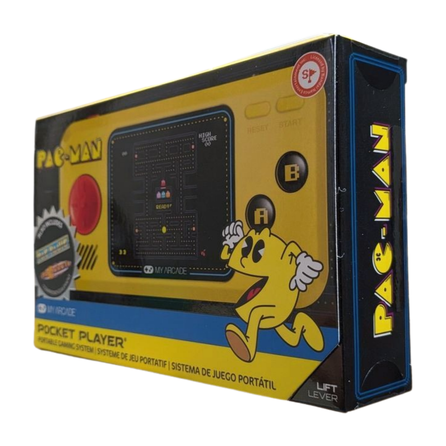 My Arcade Pac Man Pocket Player 3 in 1 Retro Handheld Console Full Color Display