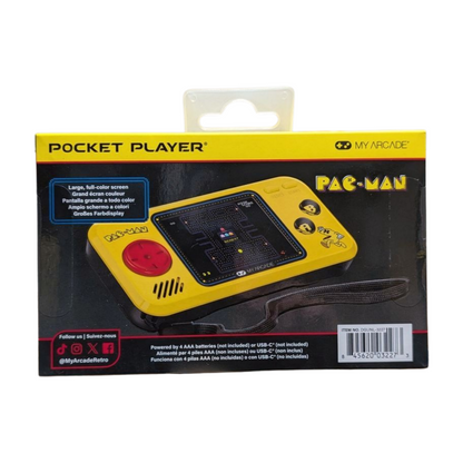 My Arcade Pac Man Pocket Player 3 in 1 Retro Handheld Console Full Color Display