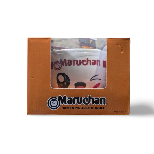 Maruchan Instant Lunch Kawaii Ramen Bowl Set 4-Piece Ceramic Noodle Kit