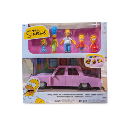 The Simpsons Family Sedan & Figures Set Homer, Marge, Bart, Lisa, Maggie