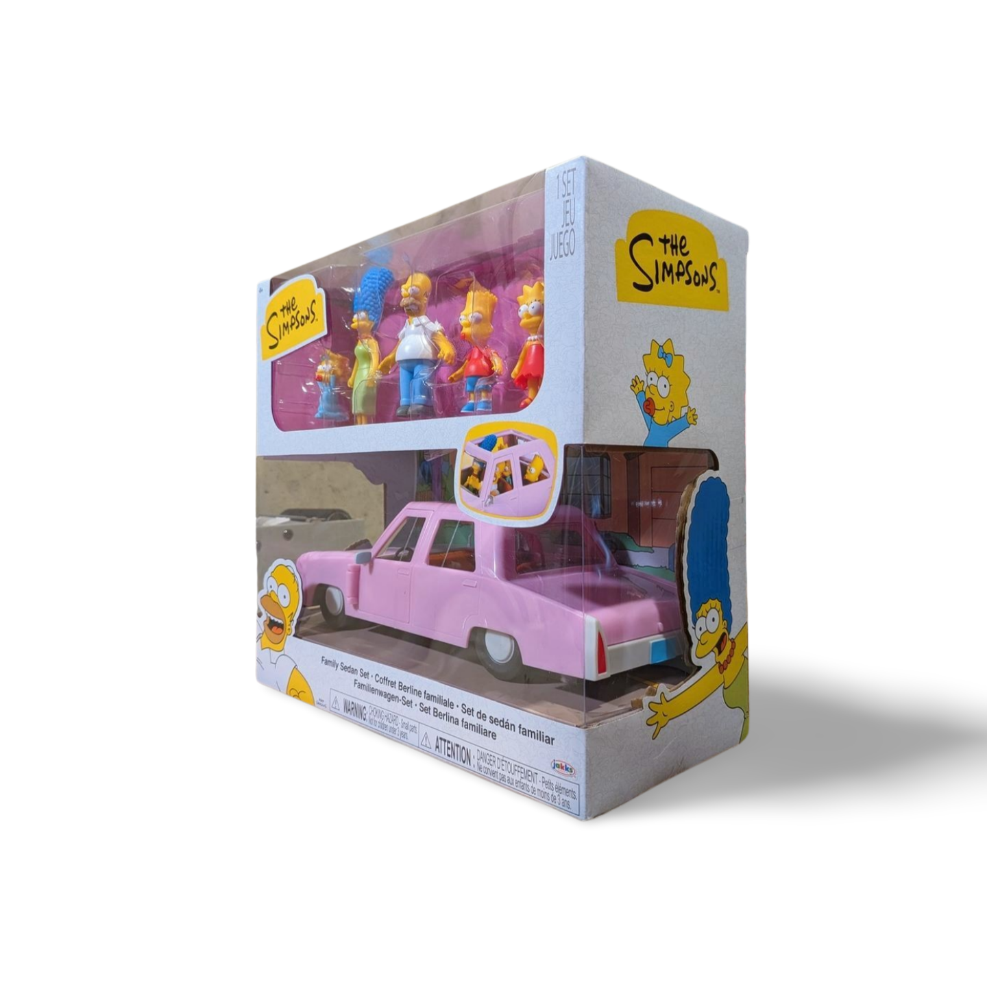 The Simpsons Family Sedan & Figures Set Homer, Marge, Bart, Lisa, Maggie