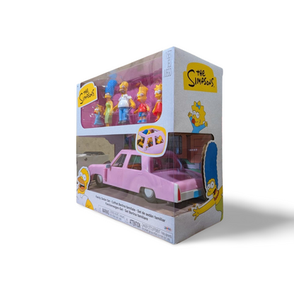 The Simpsons Family Sedan & Figures Set Homer, Marge, Bart, Lisa, Maggie