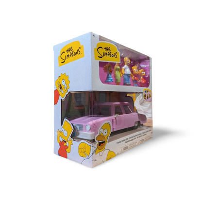 The Simpsons Family Sedan & Figures Set Homer, Marge, Bart, Lisa, Maggie