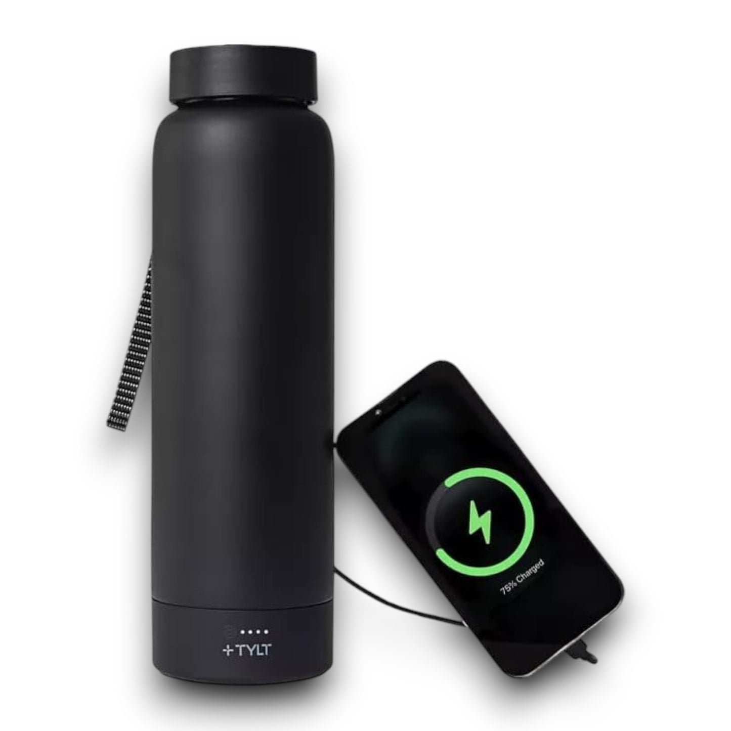 TYLT Power Bottle 2.0 | 24oz Insulated Water Bottle with 5700mAh Magnetic Power Bank