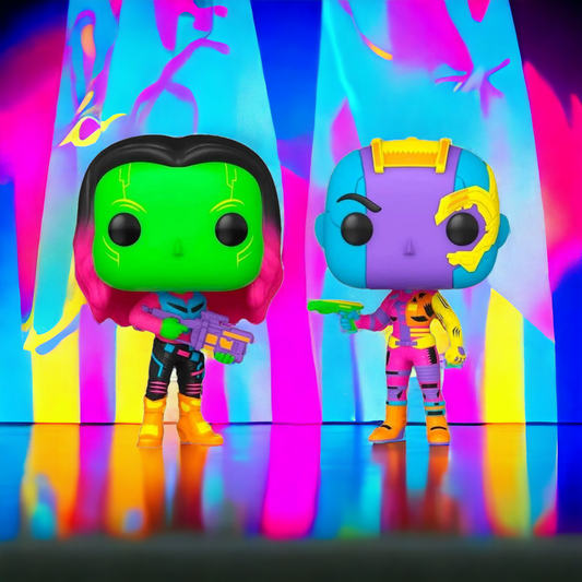 FUNKO POP! Marvel Blacklight Exclusive: Guardians of the Galaxy Gamora & Nebula 2-Pack Vinyl Collectibles - Ricky's Garage