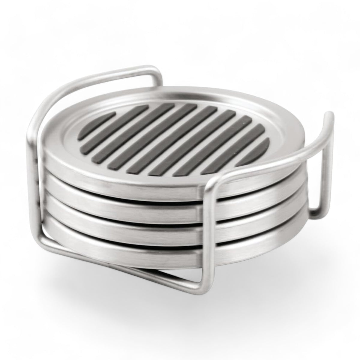 Interdesign Coasters Stainless Steel Linea Coasters by InterDesign – Sleek, Durable & Party ...
