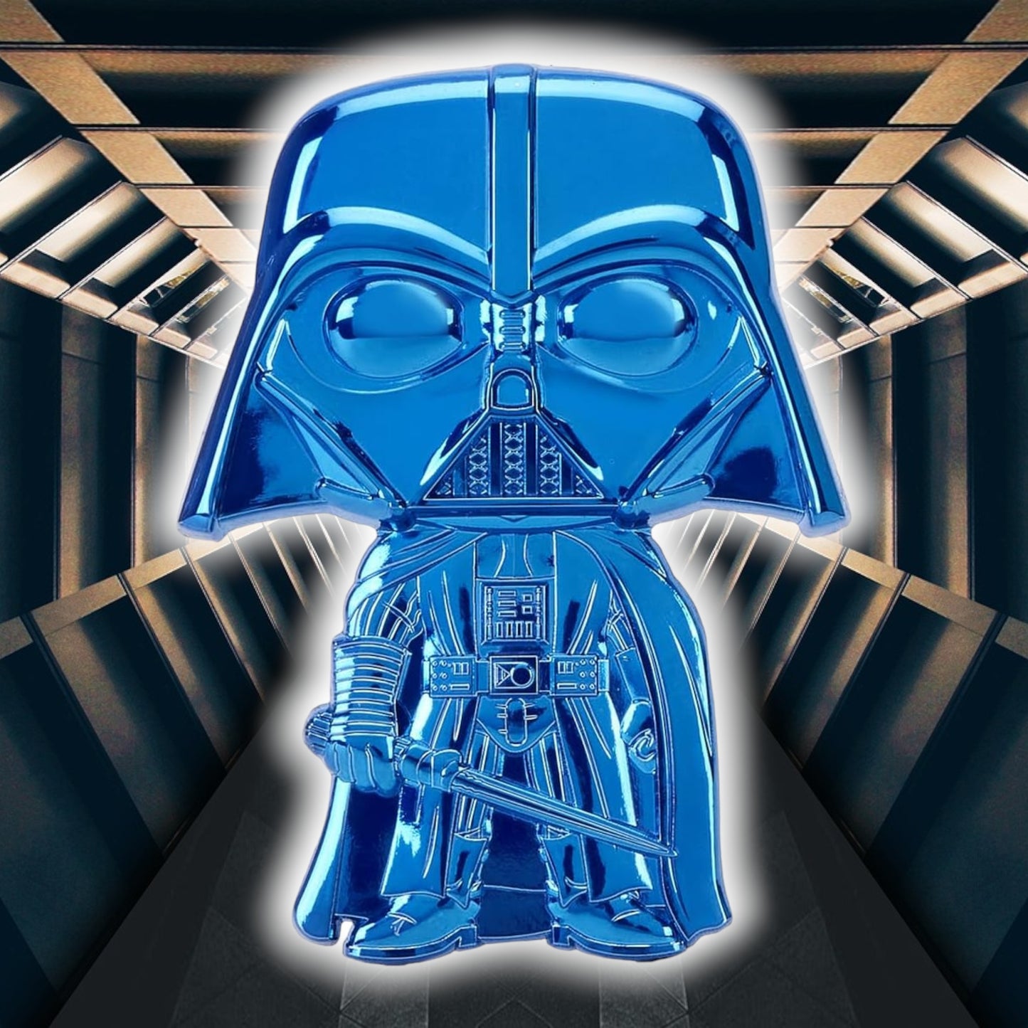 Unleash the Dark Side with Star Wars Darth Vader Neon Blue Large Enamel Funko Pop! Pin | Perfect for Collectors and Fans - Ricky's Garage