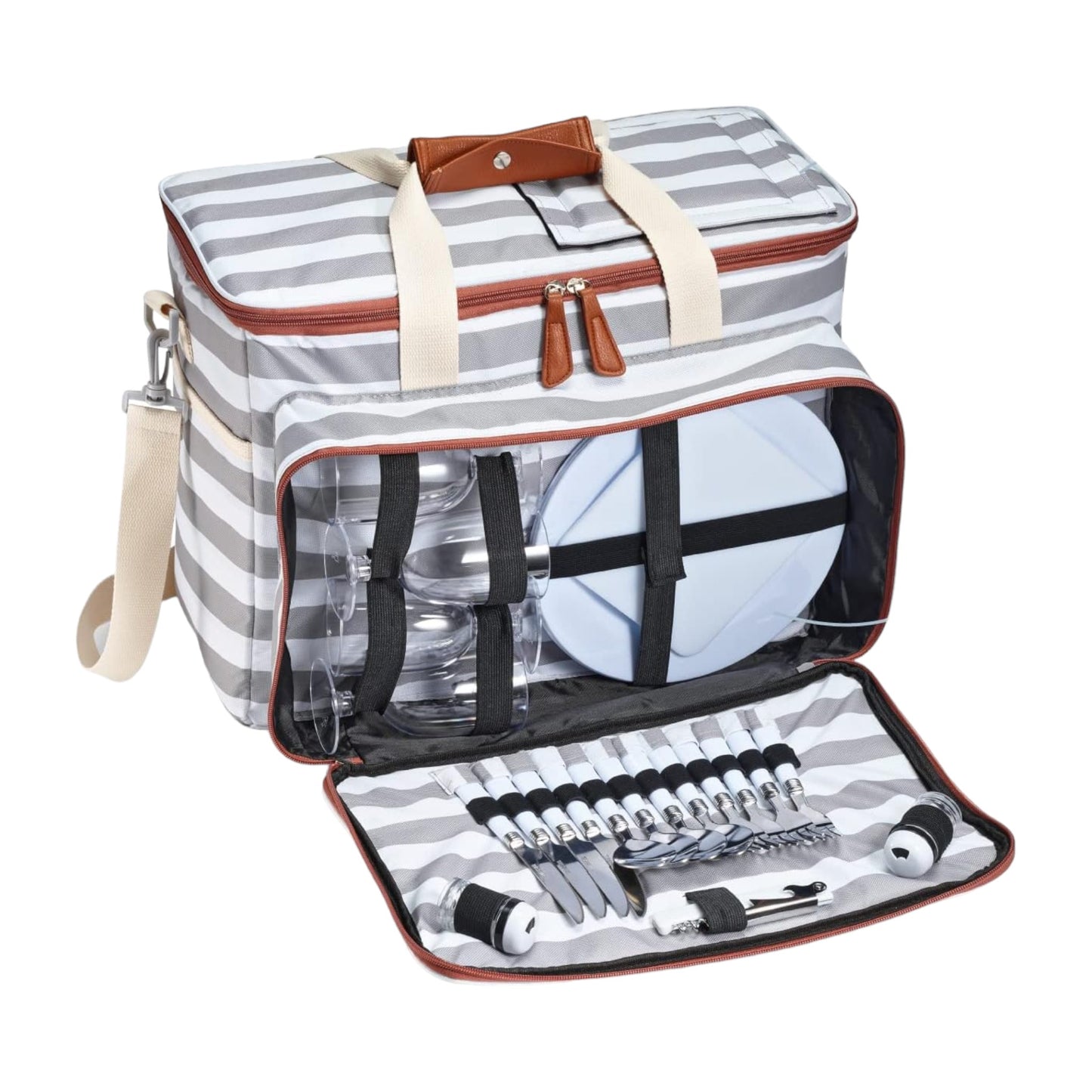 Ultimate Travel Companion: Foundry by Fit + Fresh Insulated Soft Cooler Bag - Complete Picnic Set Included! - Ricky's Garage