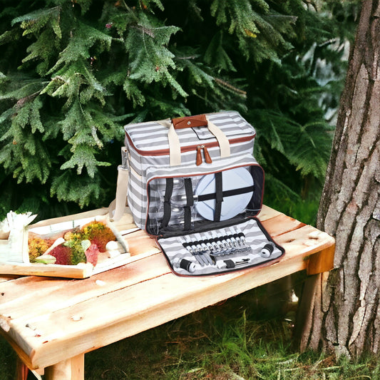 Ultimate Travel Companion: Foundry by Fit + Fresh Insulated Soft Cooler Bag - Complete Picnic Set Included!