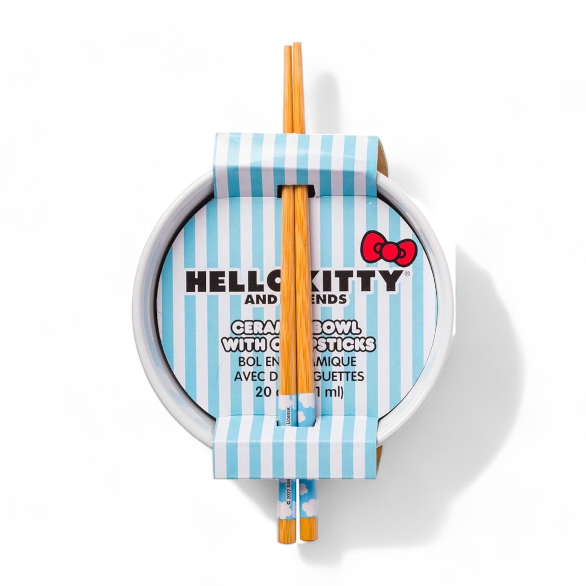 Hello Kitty & Friends Rainbow Ceramic Ramen Bowl with Chopsticks - 20oz | Official Sanrio Merchandise - Ricky's Garage