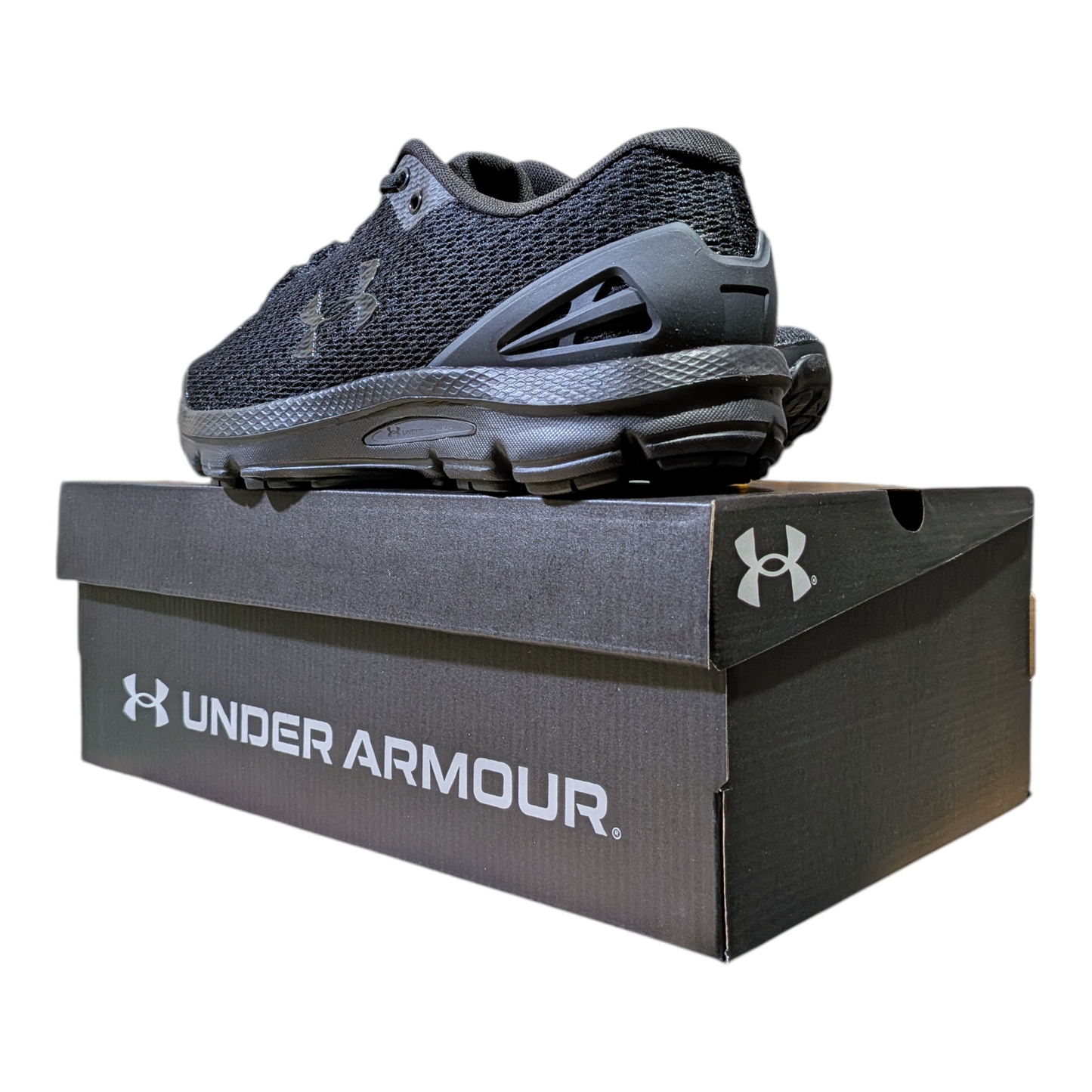 Under Armour Men's Charged Gemini Running Shoes Triple Black (002) - Ricky's Garage