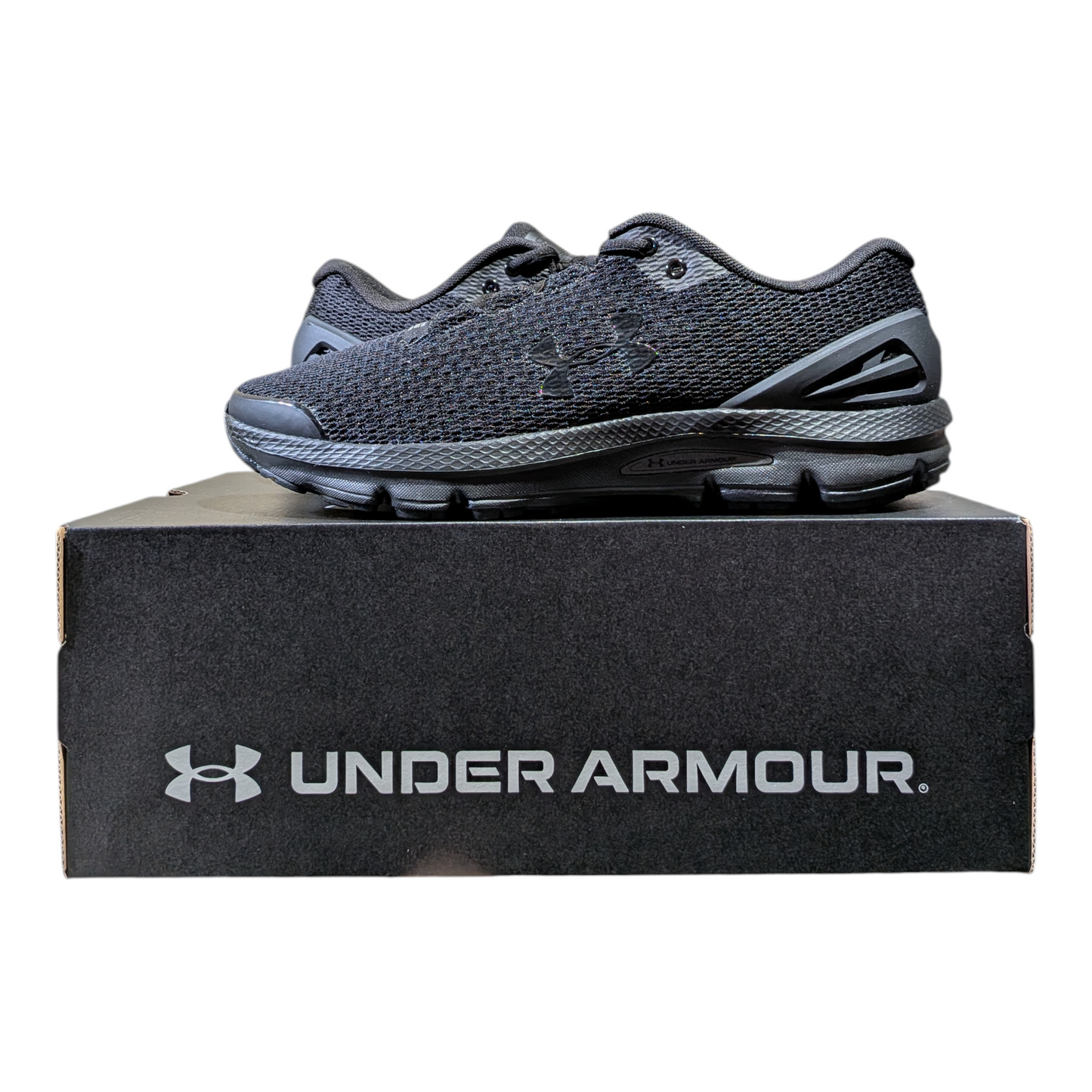 Under Armour Men's Charged Gemini Running Shoes Triple Black (002) - Ricky's Garage