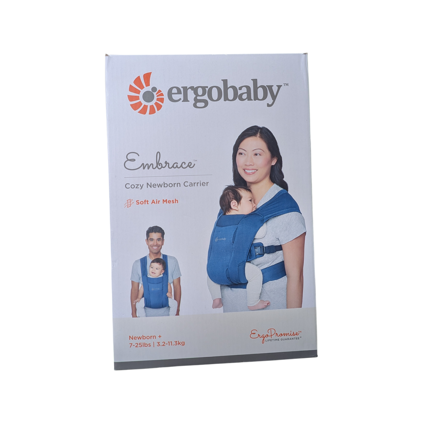 Ergobaby Embrace Cozy Soft Air Mesh Newborn Baby Carrier Blue