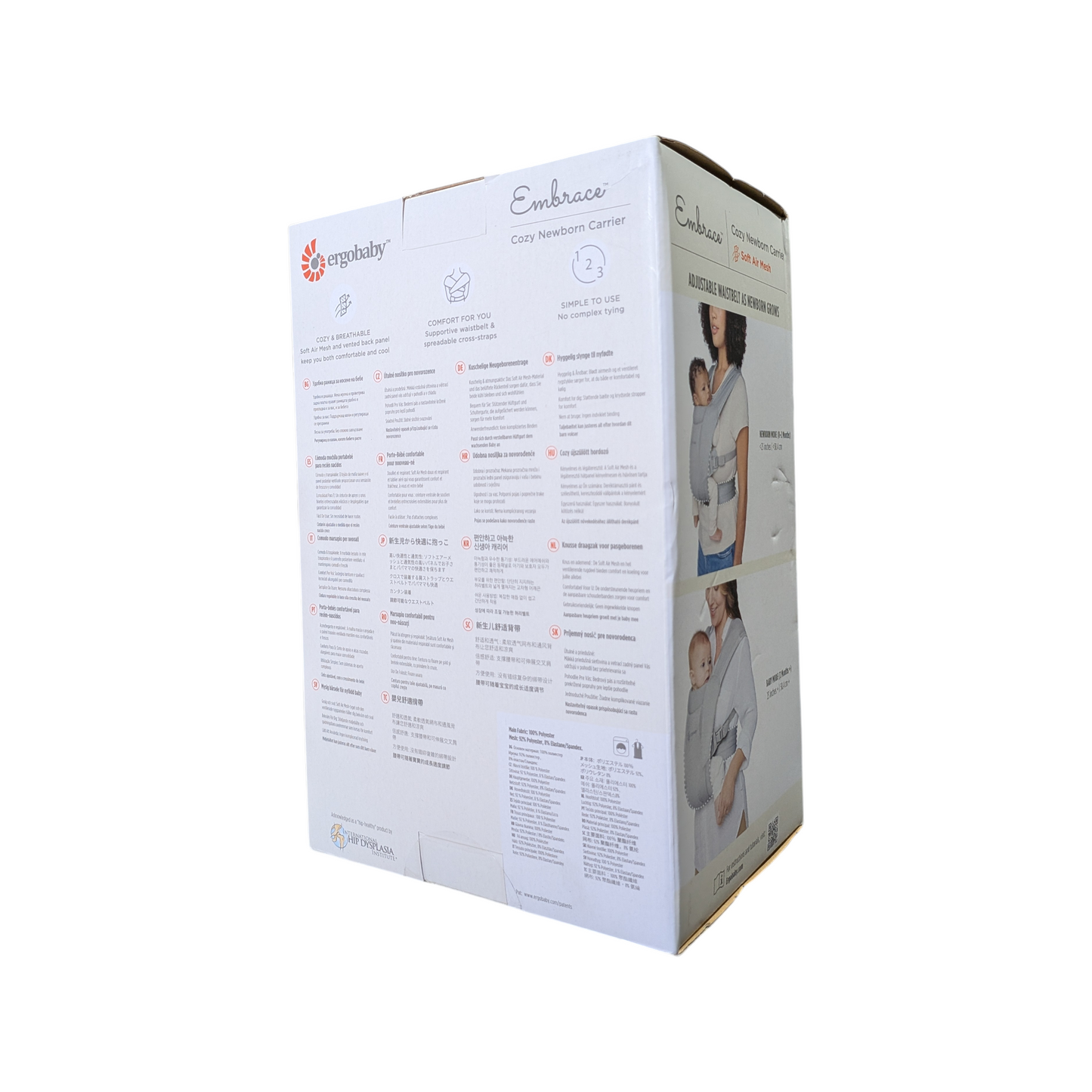 Ergobaby Embrace Cozy Soft Air Mesh Newborn Baby Carrier Blue