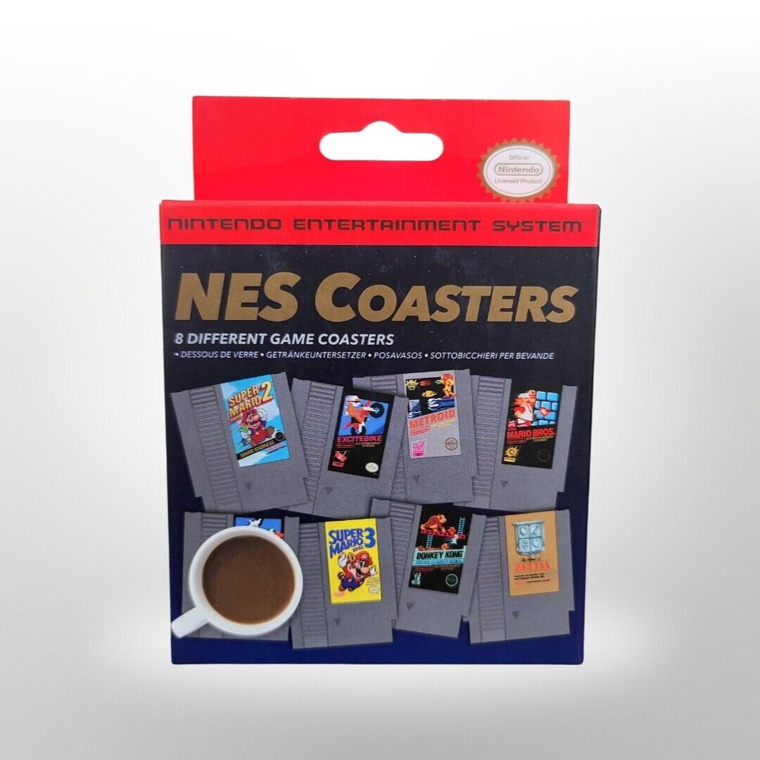 Nintendo NES Cartridge Retro Drink Coasters Super Mario, Donkey Kong, and More!. - Ricky's Garage