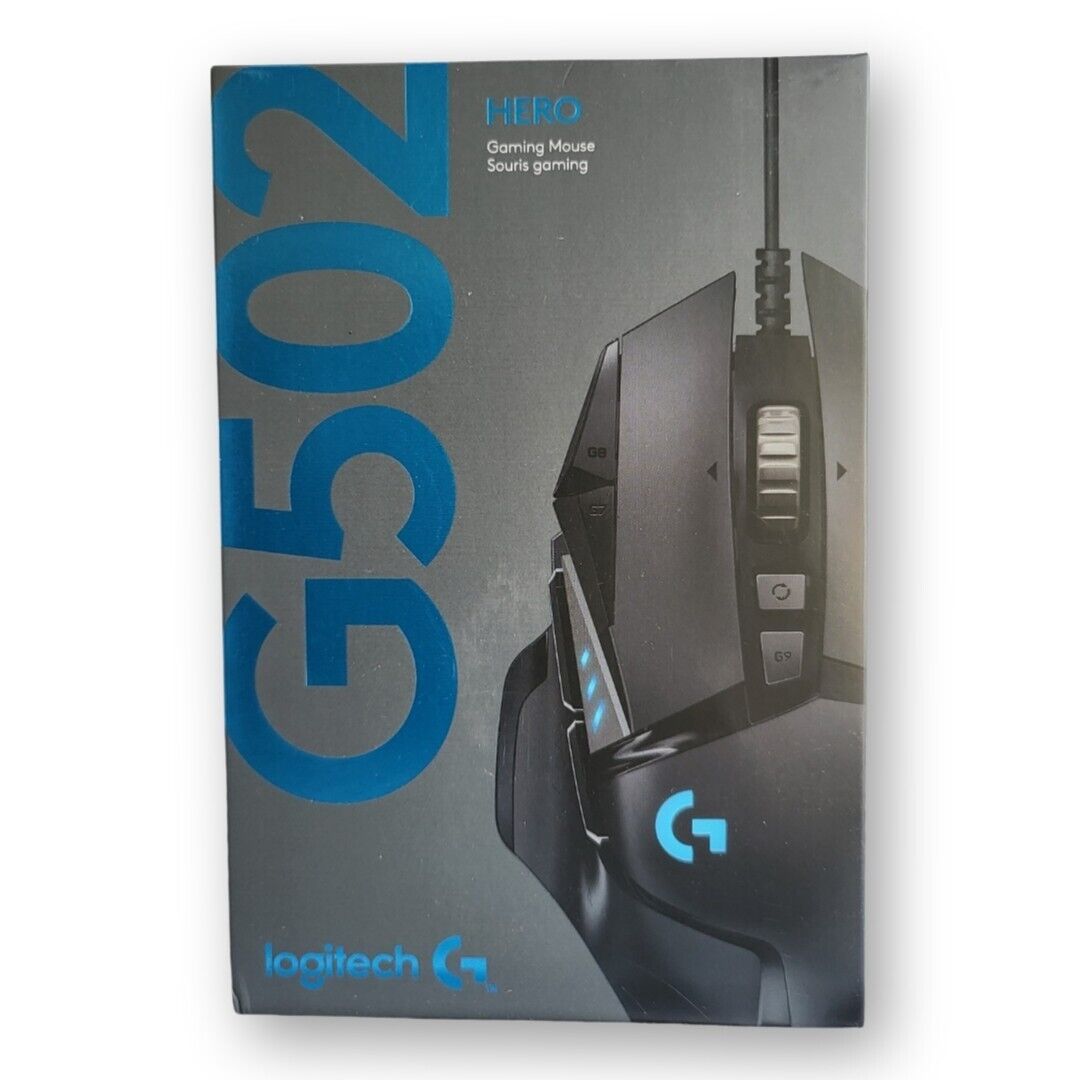 Logitech G502 HERO Wired Optical Gaming Mouse with RGB Lighting - Blac ...