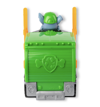 PAW Patrol, Rocky’s Recycle Truck Vehicle with Collectible Figure - Ricky's Garage