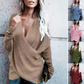 Cross Loose Outer Wear Women's Knitted Sweater - Ricky's Garage