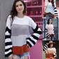 Women's Color Stitching Knit Pullover Loose Sweater - Ricky's Garage
