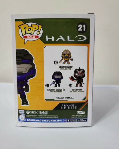 Funko Pop! Games: Halo Spartan Mark V [B] with Energy Sword #21 Original - Opened - Ricky's Garage